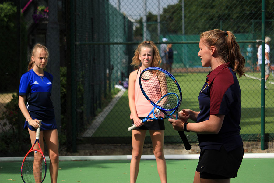 Junior tennis coaching session led by one of our coaches.